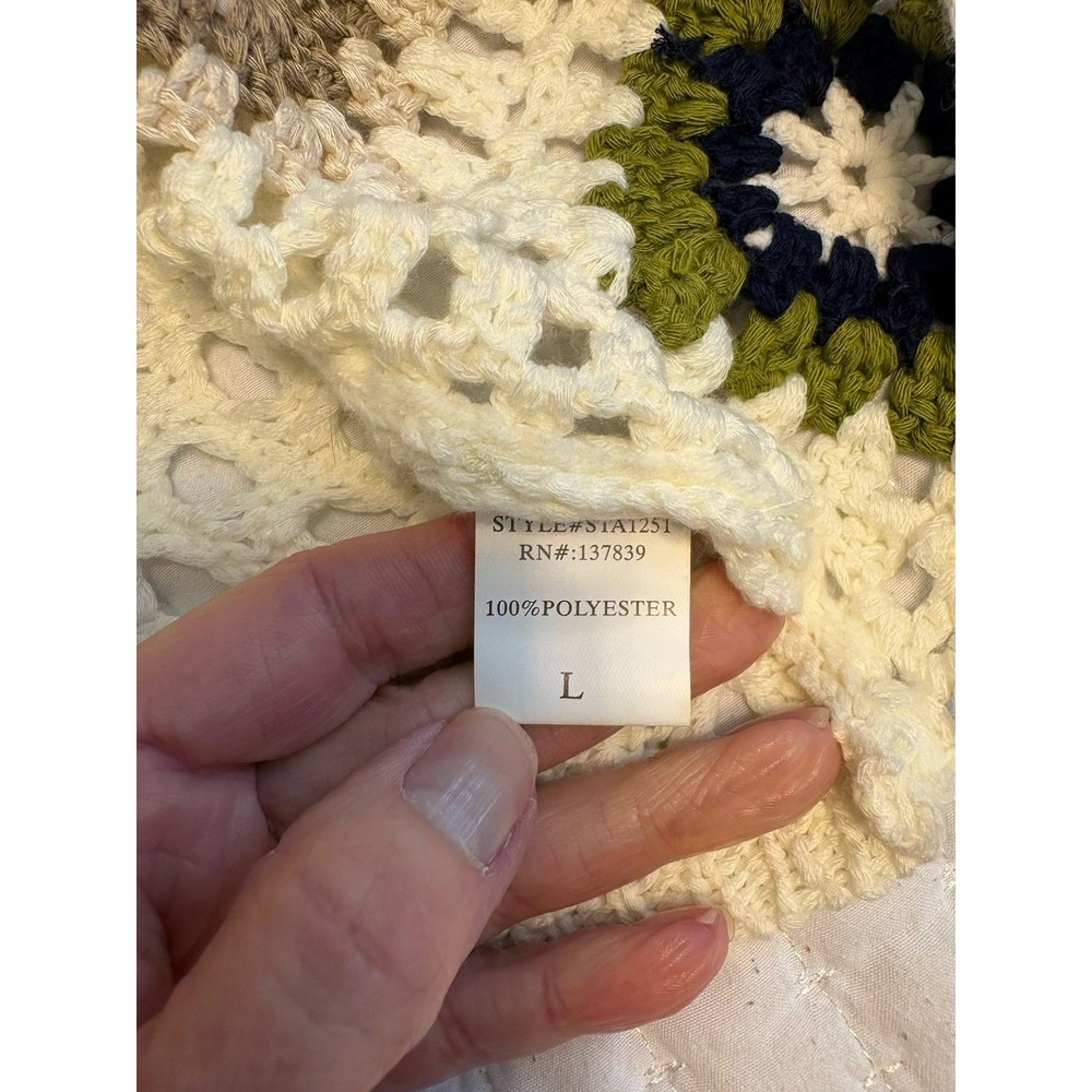 Debut Granny Square Crochet Cardigan, Large Boho Chic - Picture 5 of 8